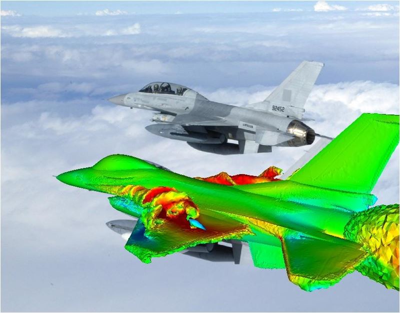Savaş uçaklarının akış analizi de CFD'yle yapılır.